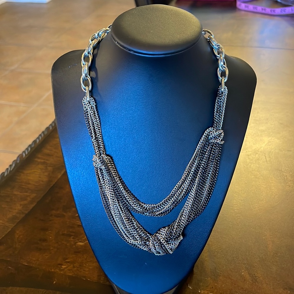 BCBGENERATION Silver Chain & Link Necklace